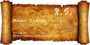 Nádor Ildikó névjegykártya